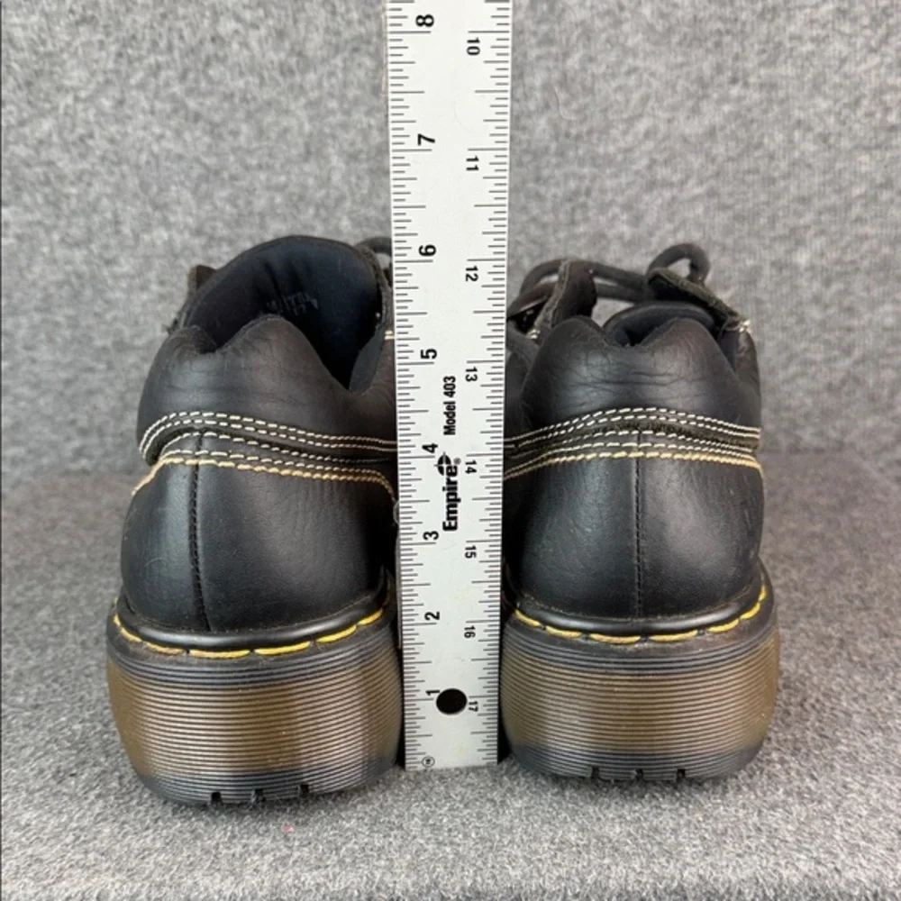 Vintage Y2K Dr. Martens Black Leather Derby Chunky Platform Shoes‎ Size 8